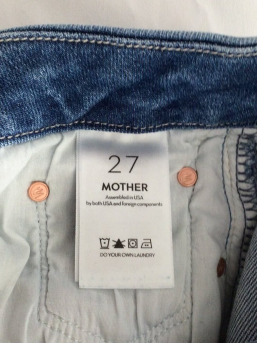 MOTHER The Roller Fray Work Hard Play Hard Sz 27 - Picture 6 of 7